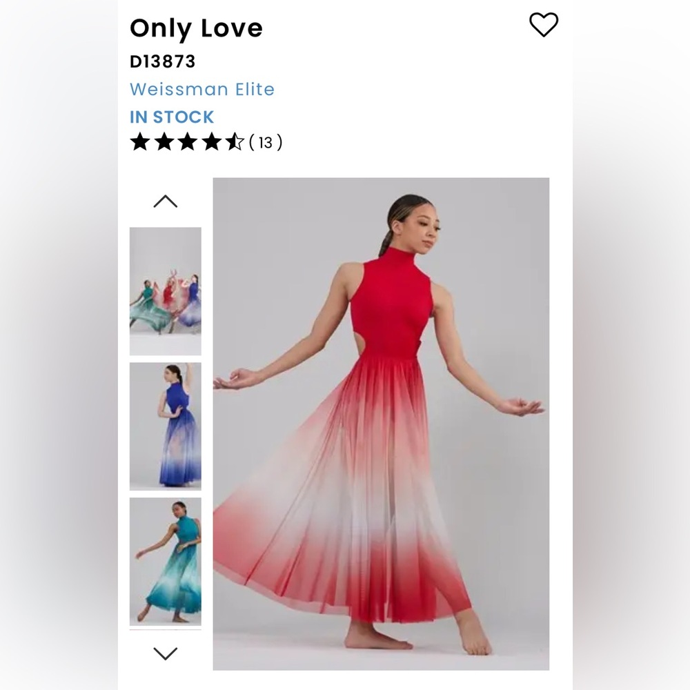 Weissman Red and White Ombre Backless Dress